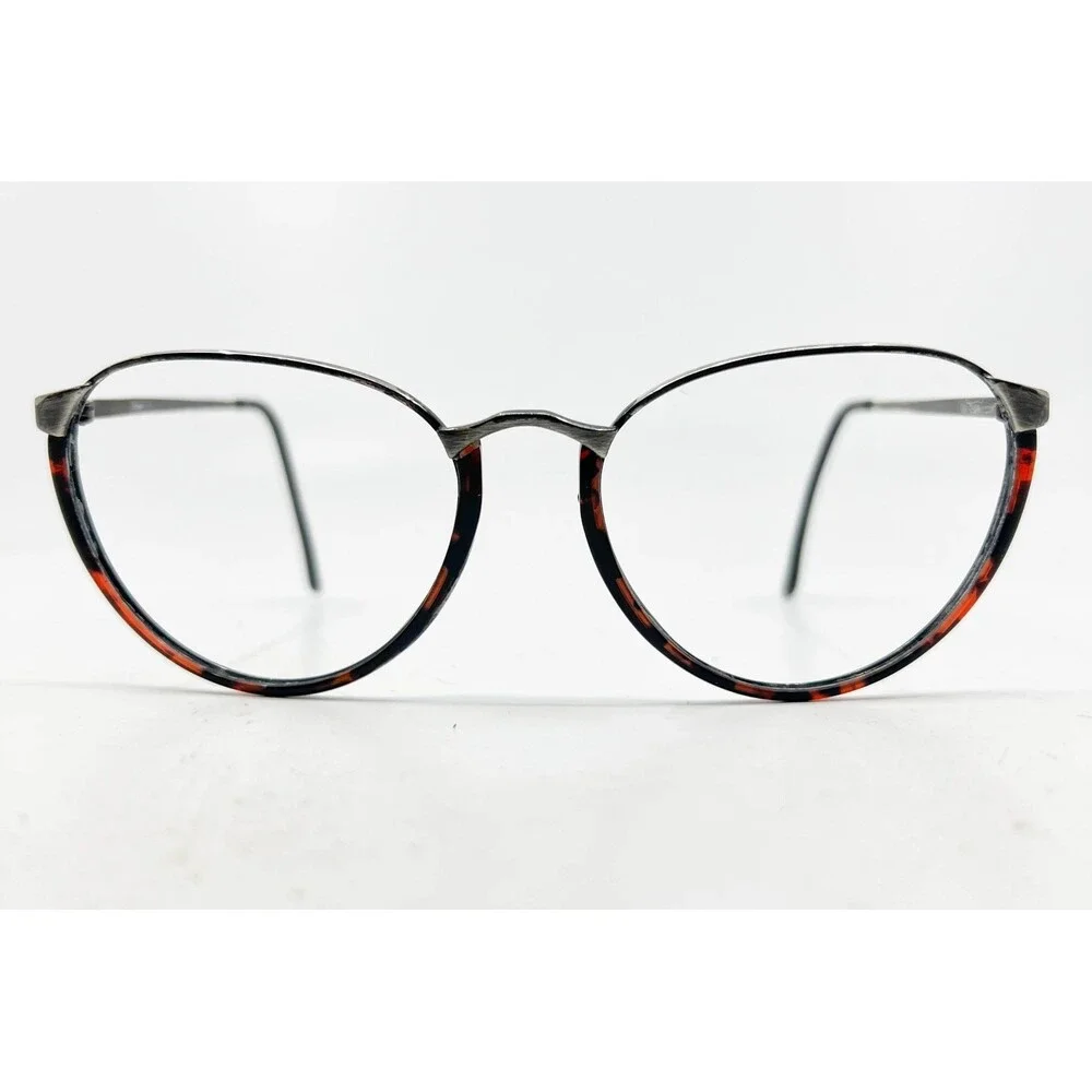 Gucci GG 2326 53M Womens Eyeglasses Frames Silver Tortoise Shell Italy Vintage